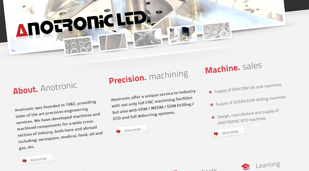 Anotronic website homepage thumbnail